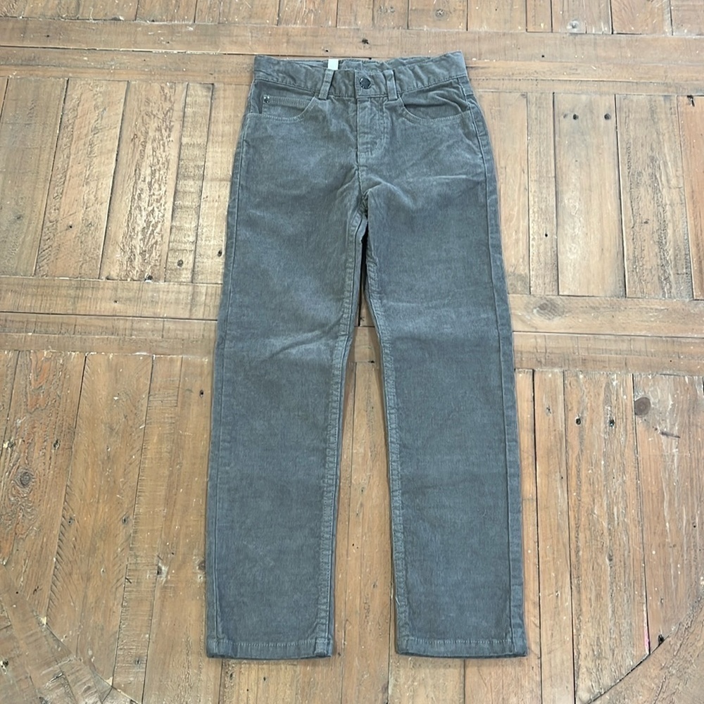 Jacadi gray straight leg corduroy pants NWT